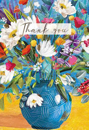 Picture of THANK YOU CARDS FLOWERS 5 PACK